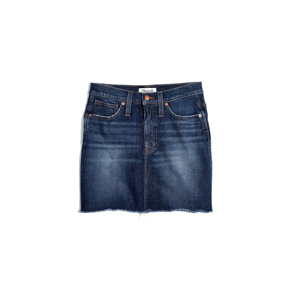 Madewell Stretch Denim High-Waist Mini Skirt Size 26/2/4 Hayson Medium Wash - Picture 1 of 10